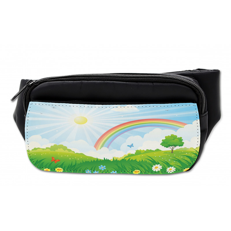 Sun and Rainbow Flowers Bumbag