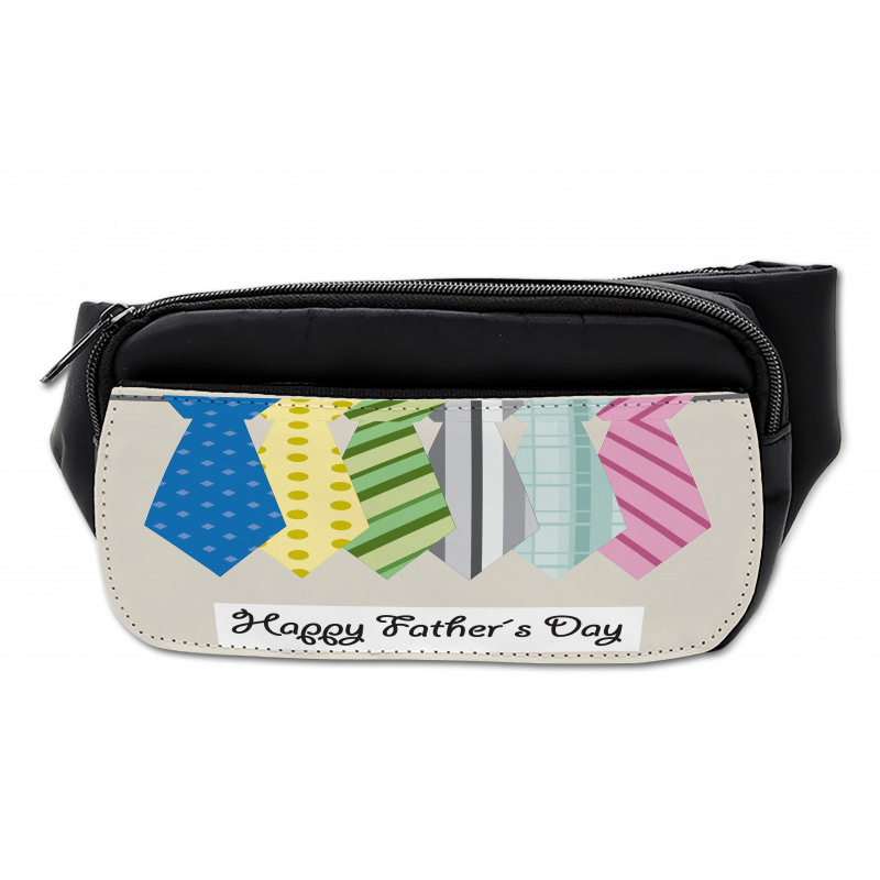 Colorful Dad Ties Theme Bumbag