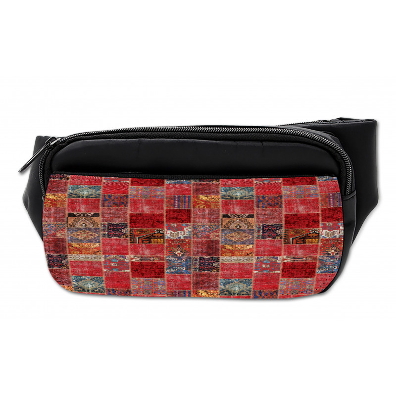 Ethnic Ornamental Squares Bumbag