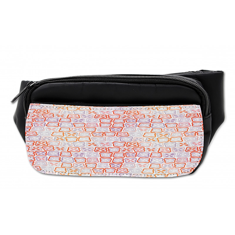 Four-Petal Abstract Flowers Bumbag