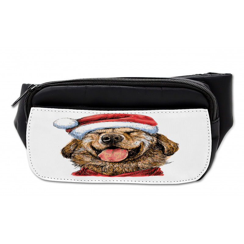 Funny Terrier Smiling Xmas Bumbag