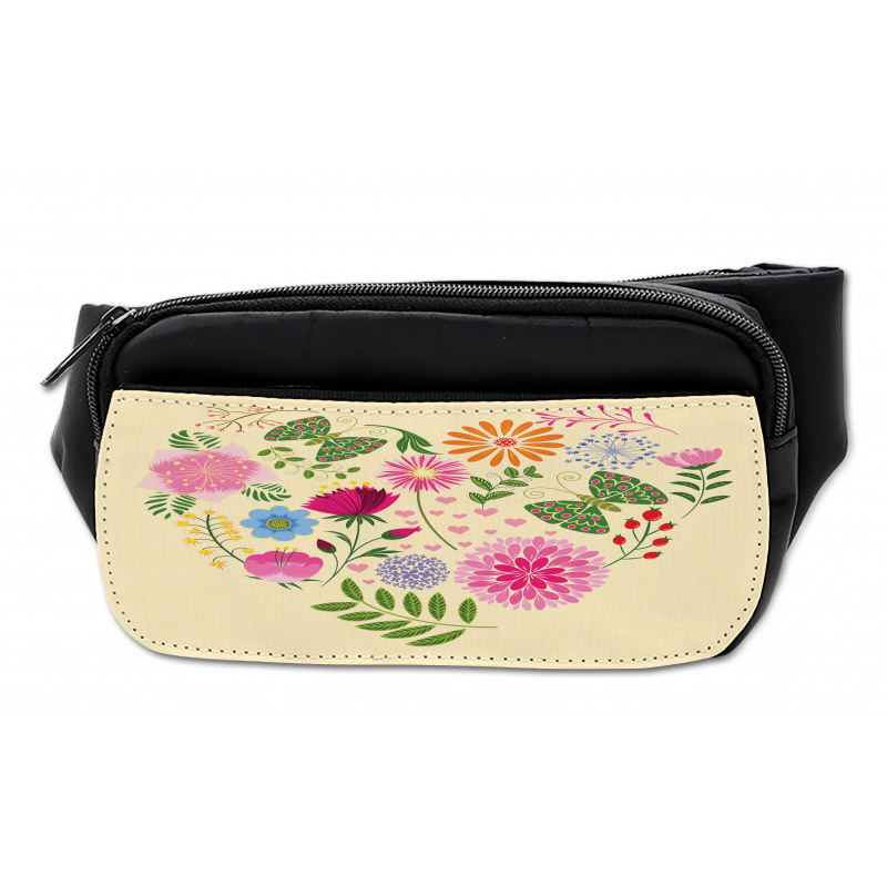 Colorful Flowers Butterflies Bumbag