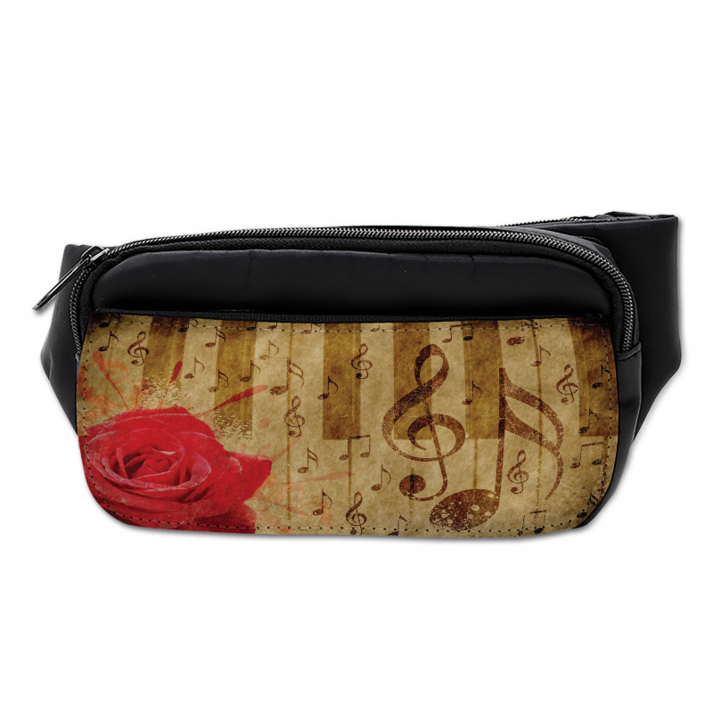 Romantic Rose Musical Notes Bumbag