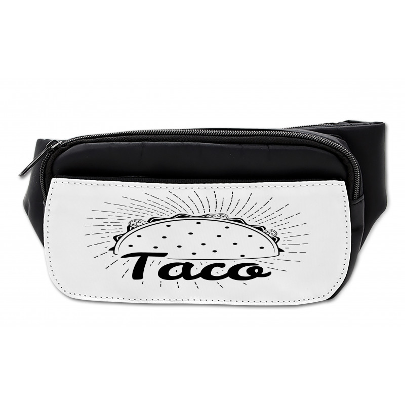 Mexican Taco Typography Art Bumbag