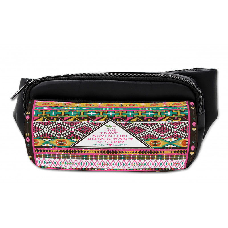 Folkloric Ornaments Boho Bumbag