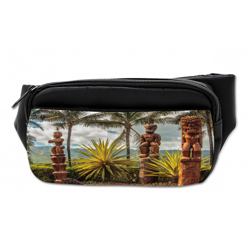 Tiki Masks and Palm Trees Bumbag