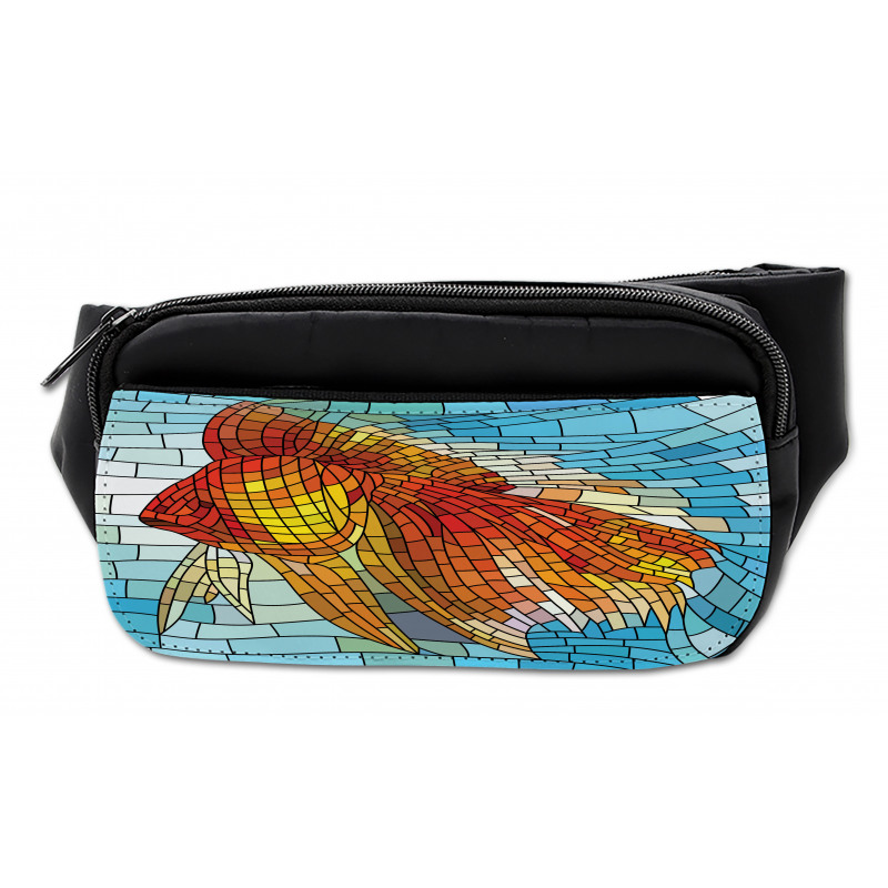 Stained Glass Mosaic Fish Art Bumbag