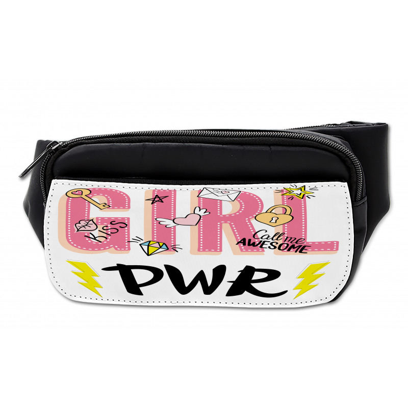 Girl Power with Hearts Bumbag