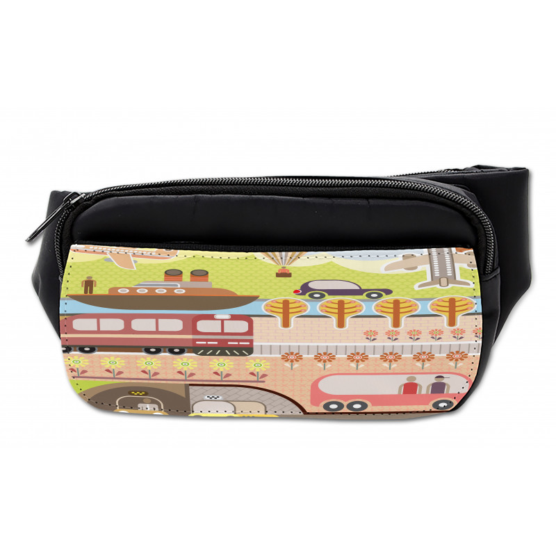 Train Ship Airplane Bus Bumbag