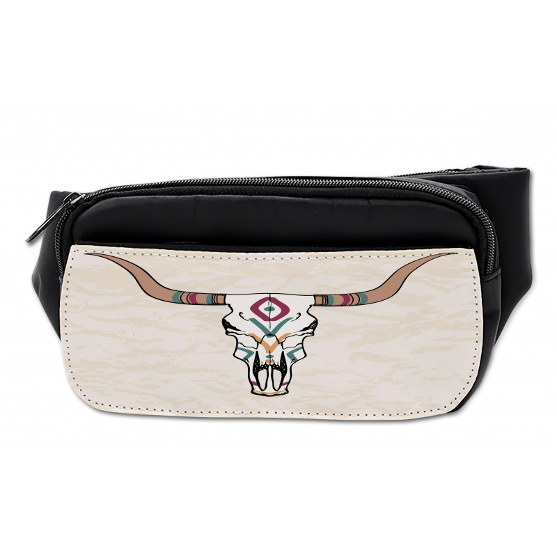 Tribal Bull Skull Folkloric Bumbag