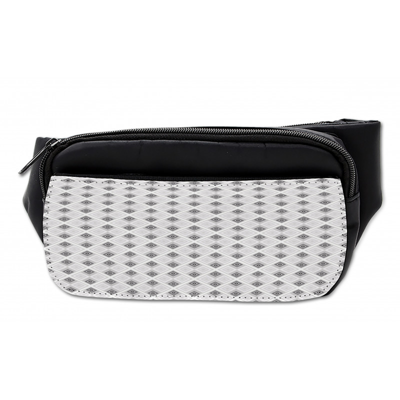 Retro Style Rhombus Stripes Bumbag