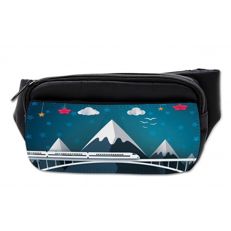 Cartoon Style Mountains Bumbag