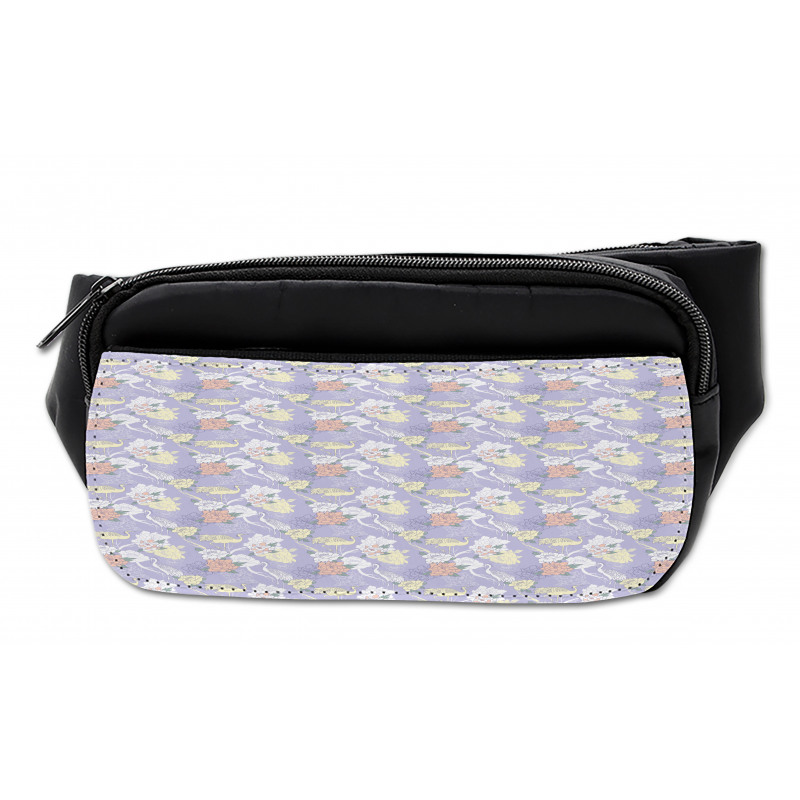 Lavender Background Oriental Bumbag