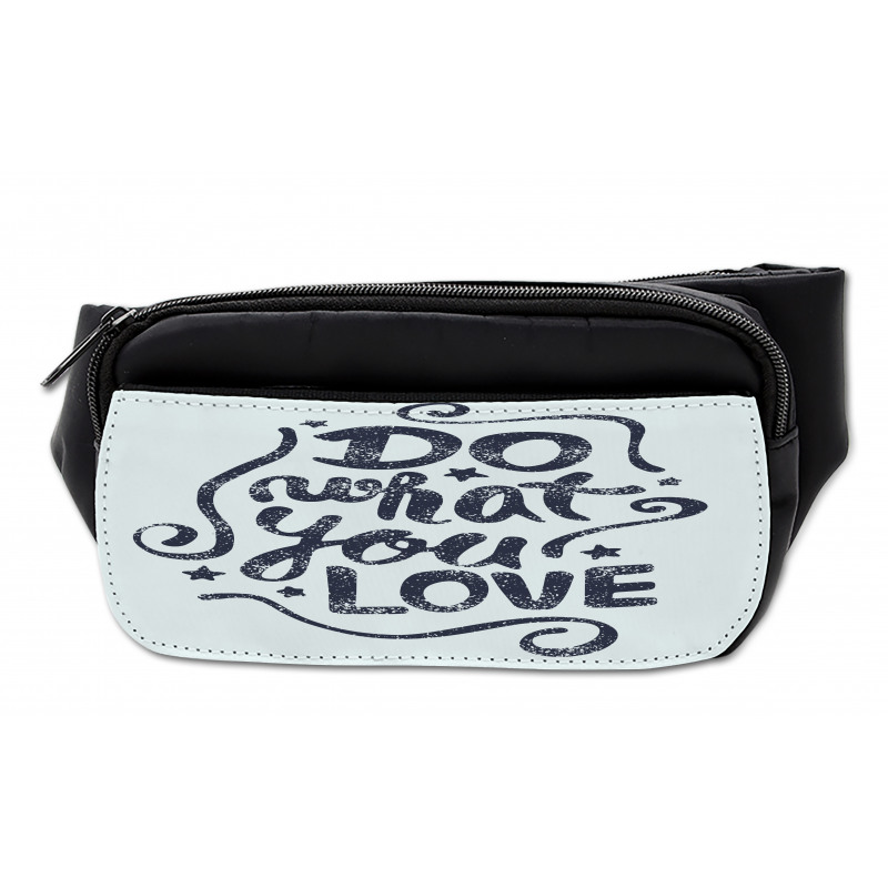 Lettering Blue Grunge Star Bumbag