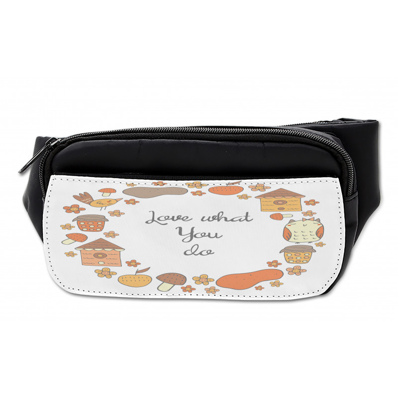 Warm Autumn Tones Cartoon Bumbag