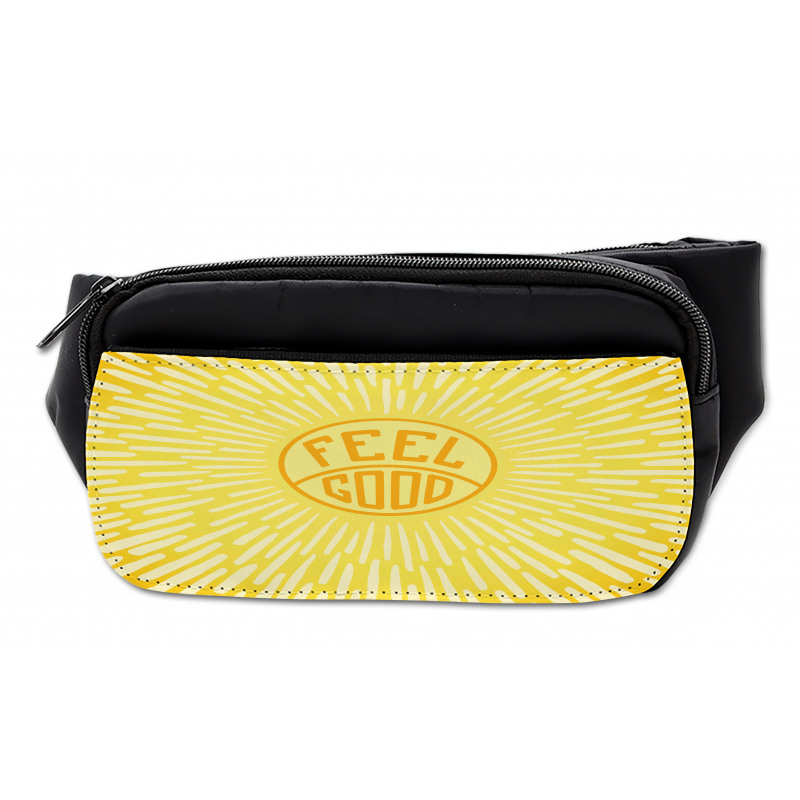 Text Radially Sunbeams Bumbag