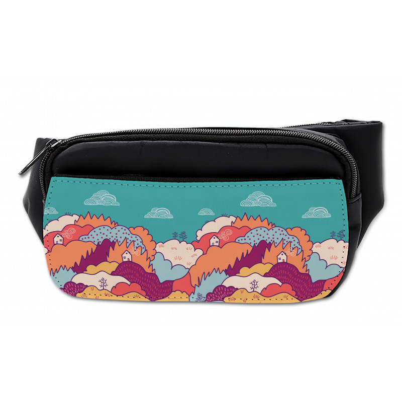 Fall Landscape Swirling Clouds Bumbag