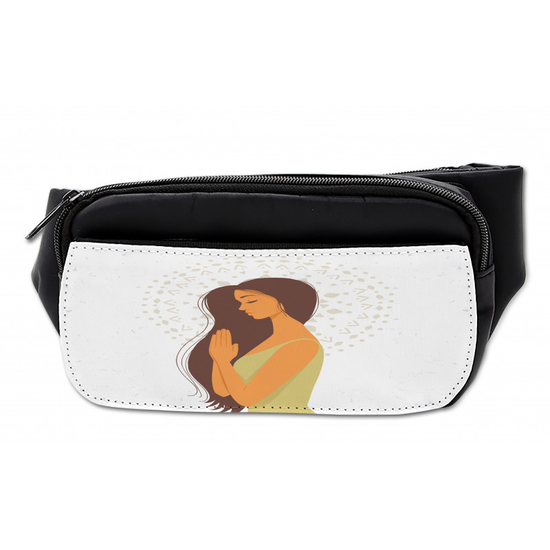 Cartoon Young Girl Namaste Bumbag