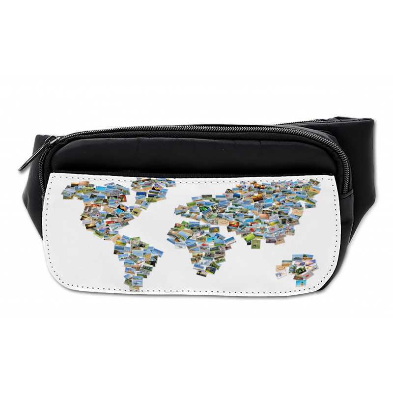 Photos Placed as World Map Bumbag