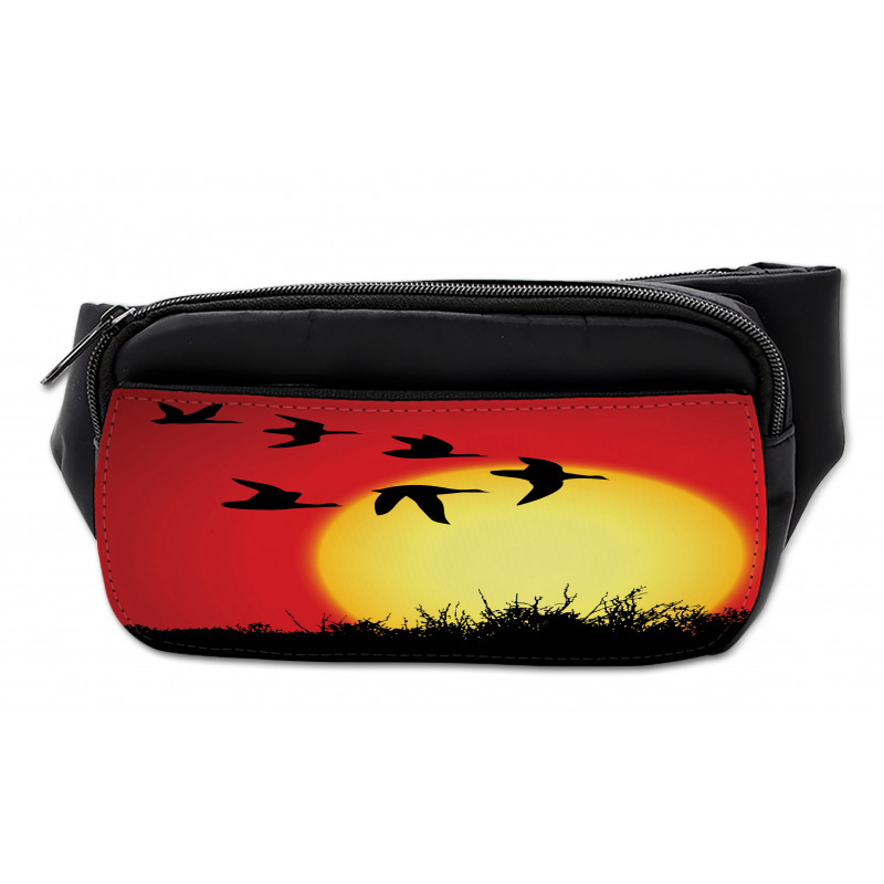 Skein of Geese Migrate Sunset Bumbag