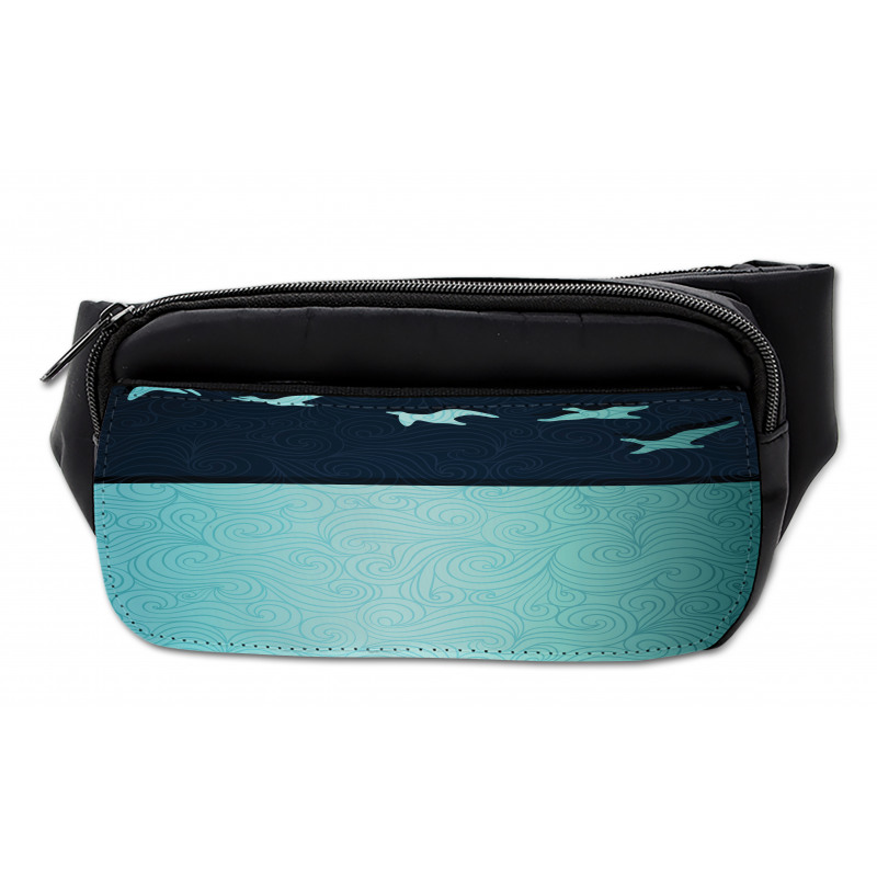 Abstract Birds Curl Ornament Bumbag