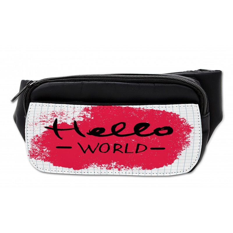 Hello World Calligraphy Art Bumbag