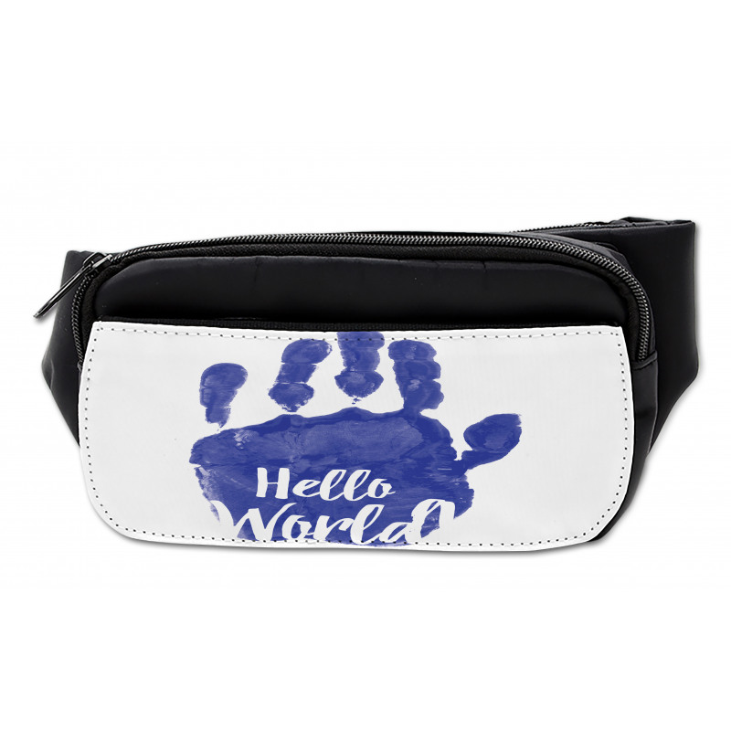 Hello World Color Hand Print Bumbag