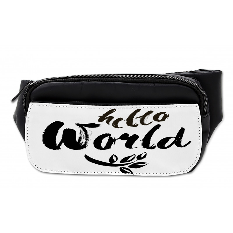 Brush Lettering Hello World Bumbag