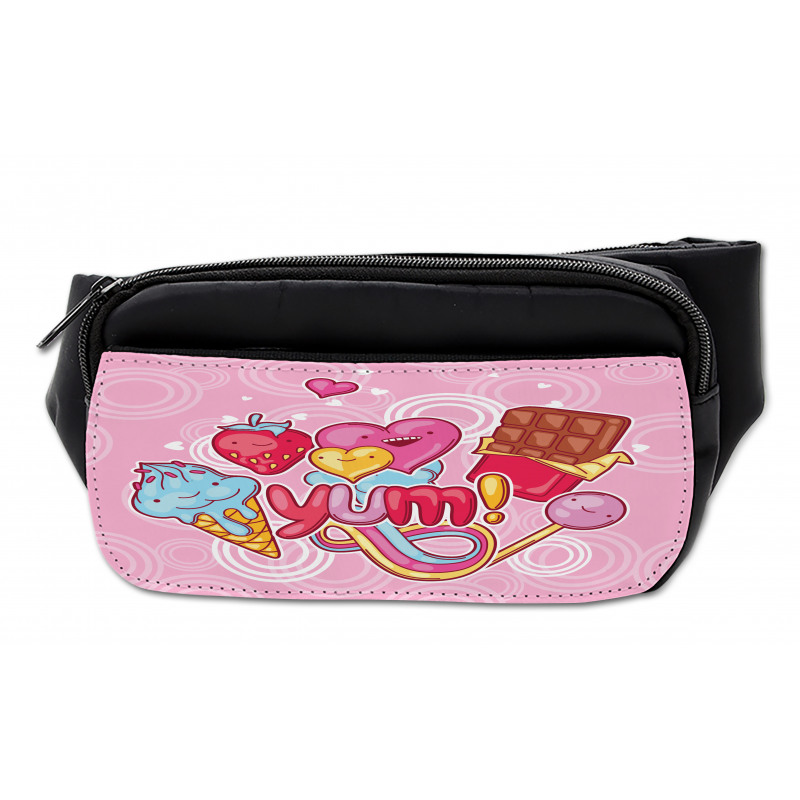 Heart Ice Cream Strawberry Bumbag