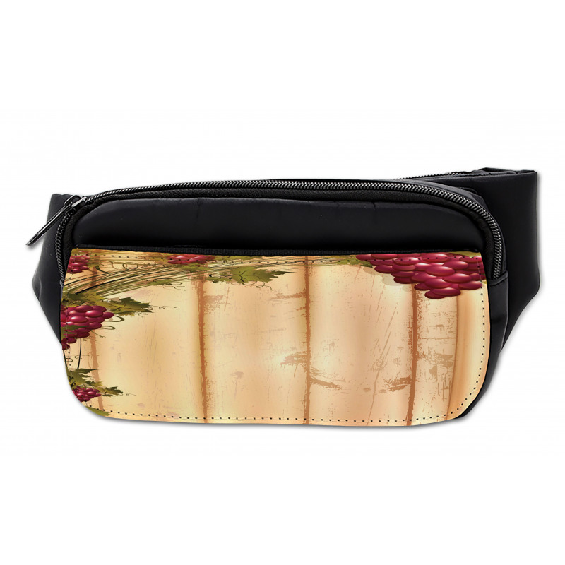 Grapes Wooden Illustration Bumbag