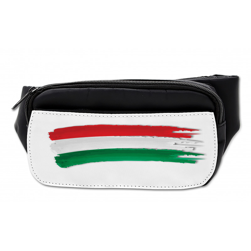 Hungarian Flag Brush Colors Bumbag