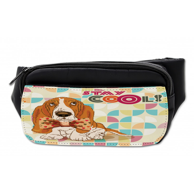 Basset Hound Dog with Bow Bumbag