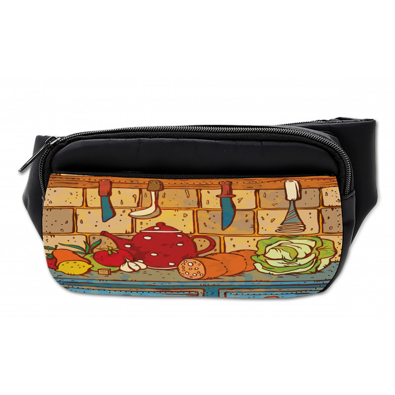 Kitchen Table Cuisine Theme Bumbag