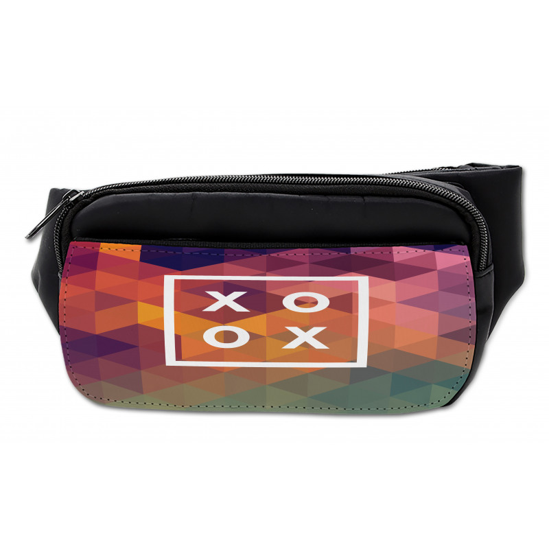 Colorful Geometric Kiss Square Bumbag