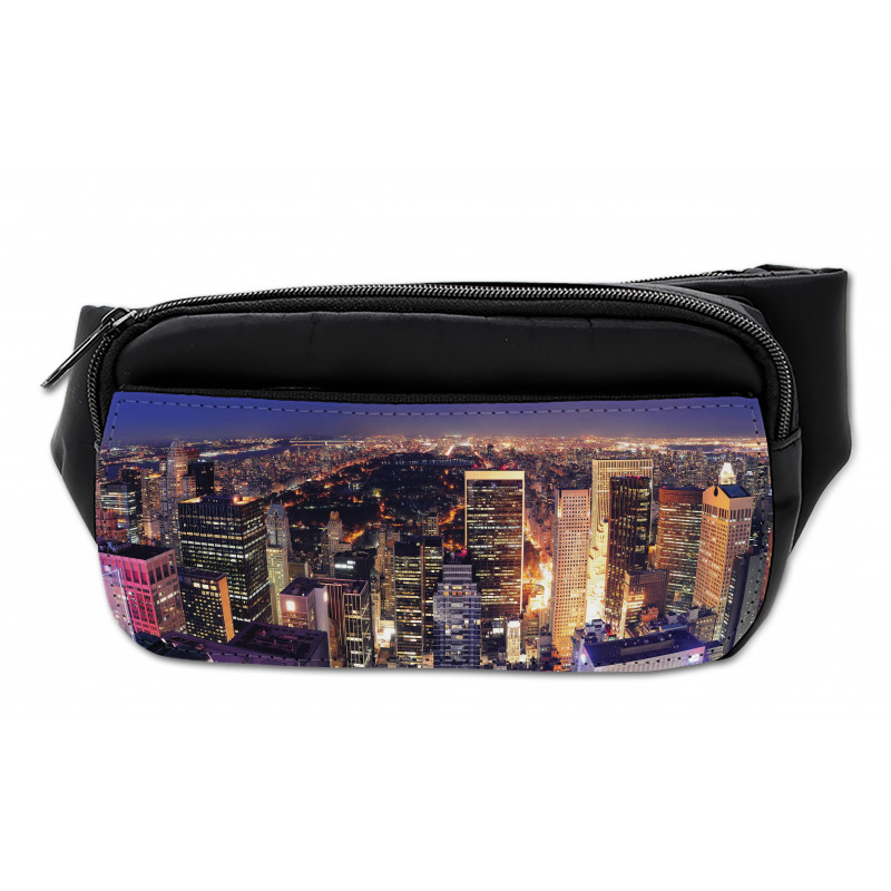 New York Panoramic Aerial Night Bumbag