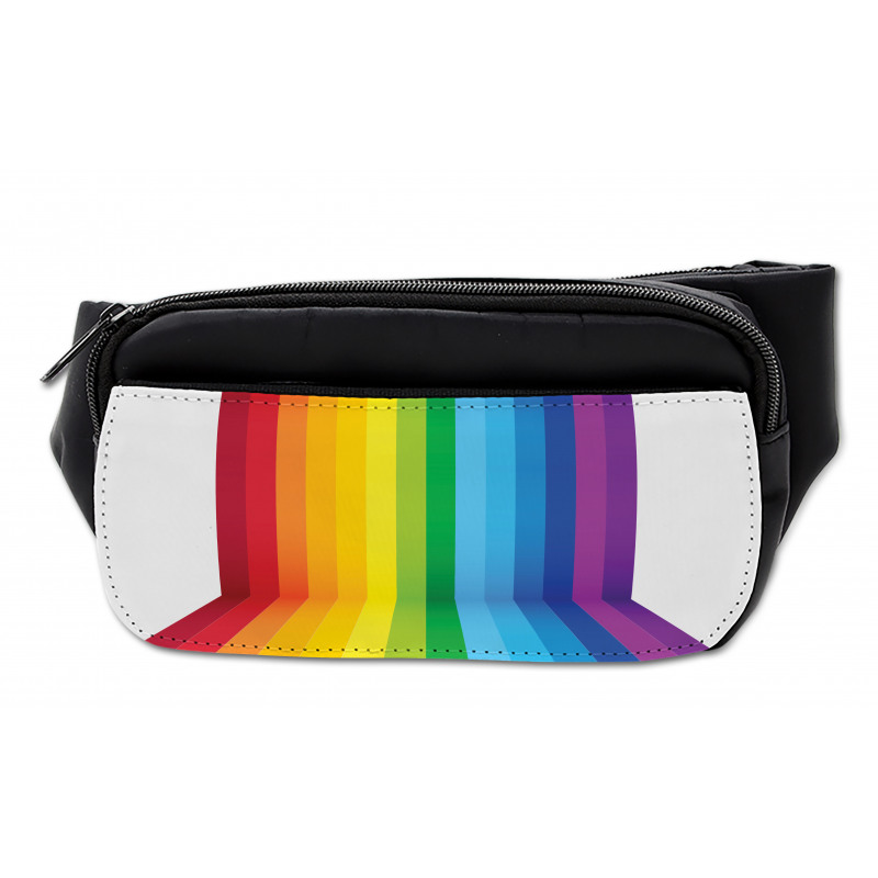 Shade of Rainbow Colors Line Bumbag