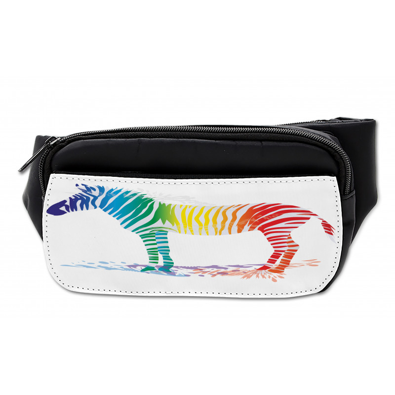 Zebra Rainbow Colors Bumbag