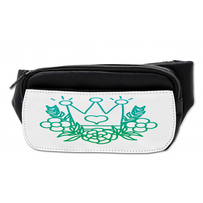 Majestic Crown and Flowers Bumbag