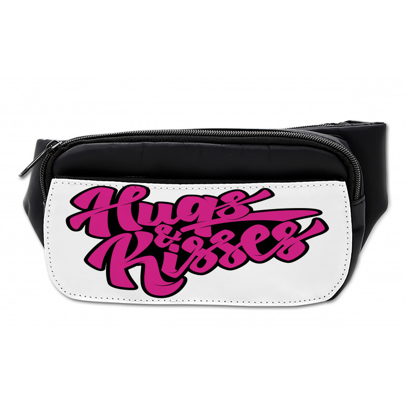 Hugs and Kisses Calligraphy Bumbag