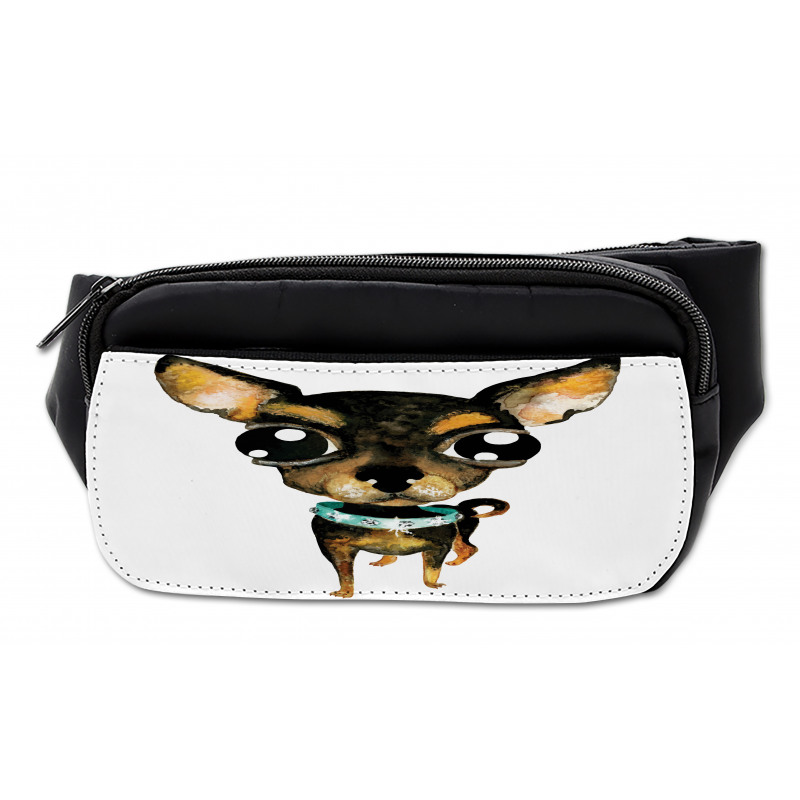 Gem Collar Big Eyed Dog Bumbag