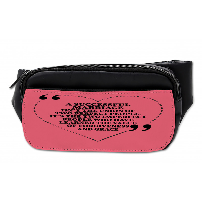 Typography in a Heart Bumbag