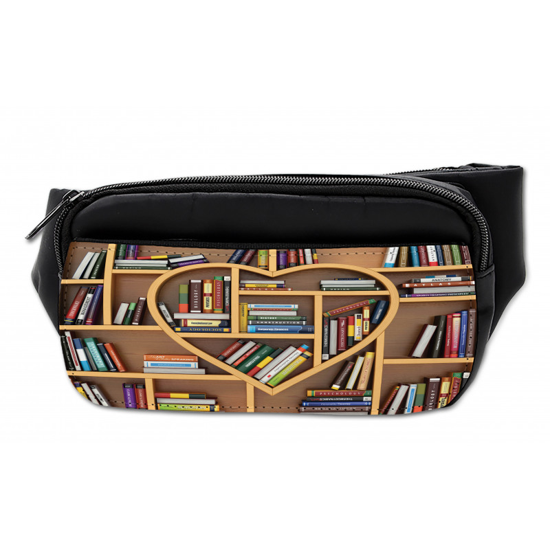 Love Reading Books Heart Bumbag