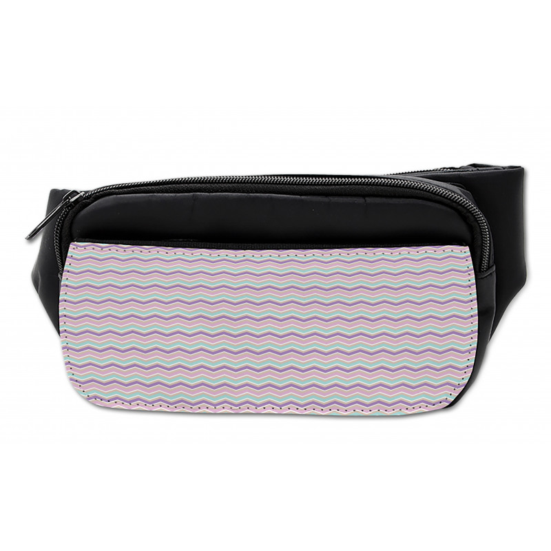 Pastel Tones Zigzags Bumbag