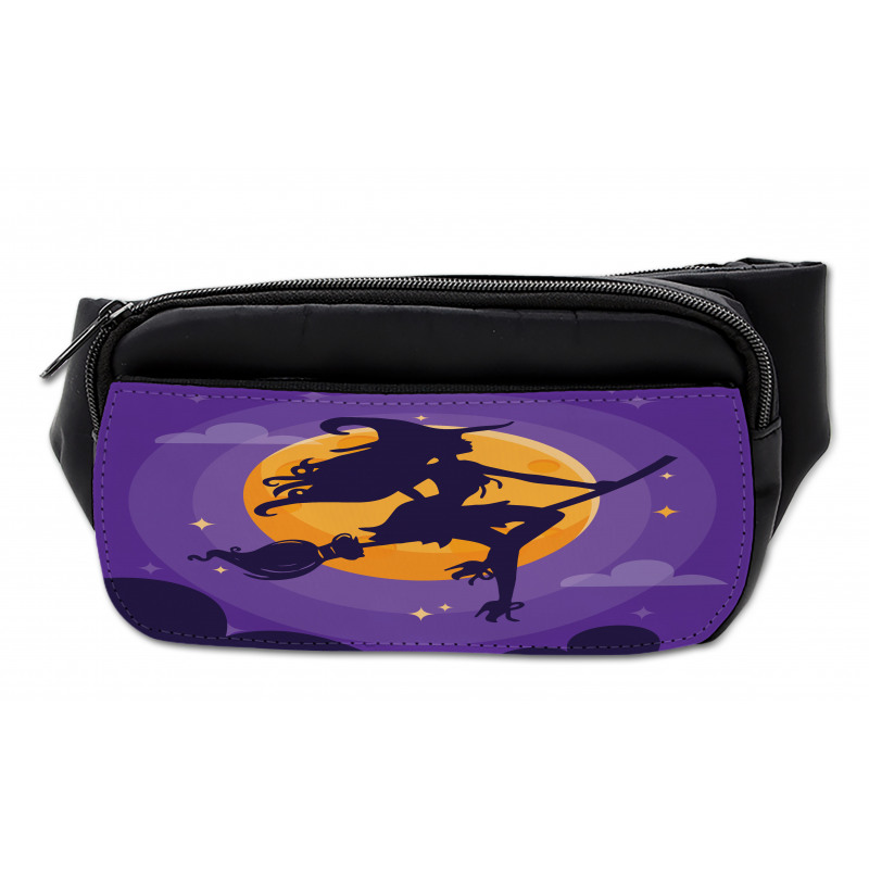 Witch Broom Silhouette Bumbag