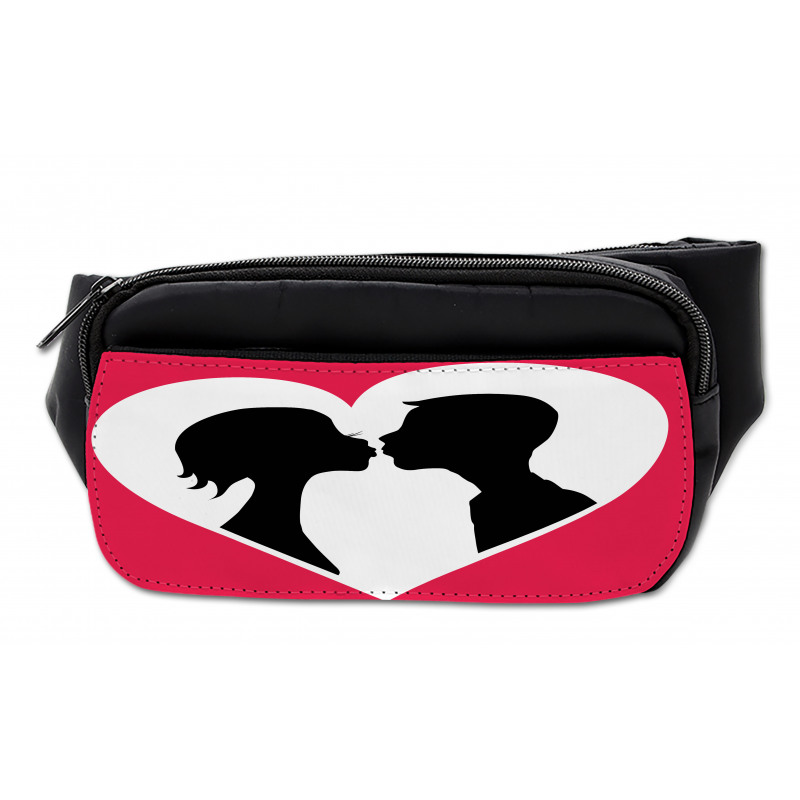 Couple Silhouette in Heart Bumbag