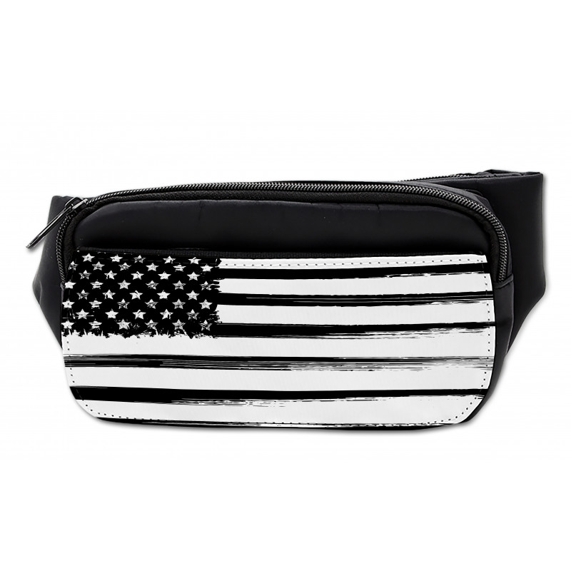 Grunge Monochrome USA Flag Bumbag