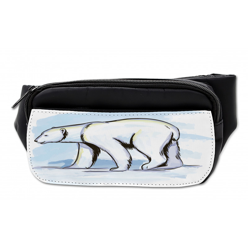 Pencil Sketch Polar Bear Bumbag