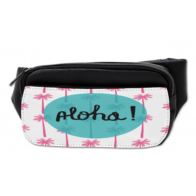 Palm Trees and Text in Circle Bumbag