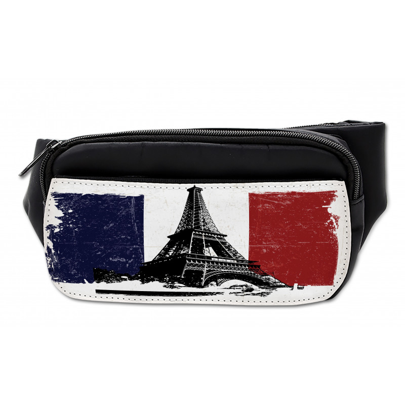 Grunge Flag Eiffel Tower Bumbag