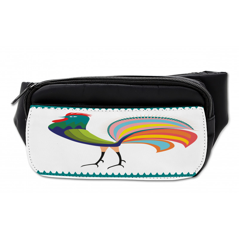 Vivid Polish Rooster Motif Bumbag